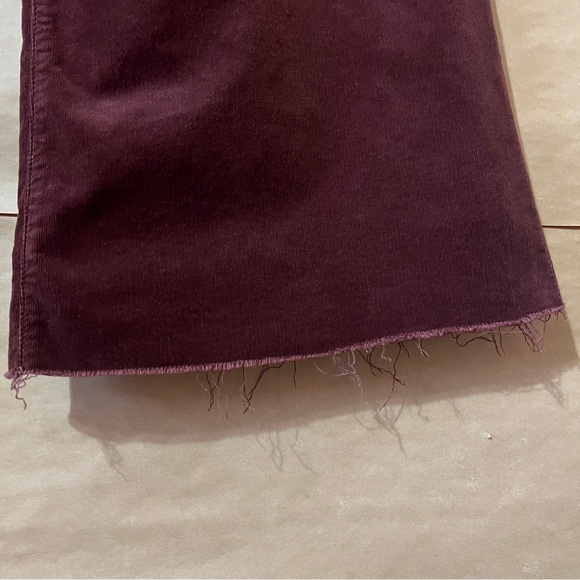 Mother | The Patch Pocket Roller Skimp Wide Leg Corduroy Rum Russian Size 31 - Picture 7 of 14